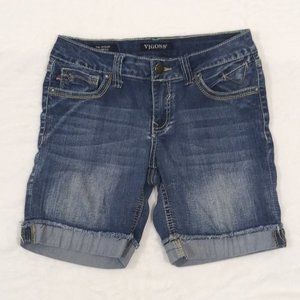 Vigoss "The Jagger Bermuda" Girls Owl Embroidered Short Jeans